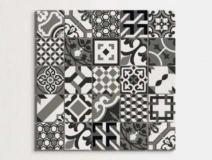 valsecchia cementine paint black and white dlazba imitace betonu retro