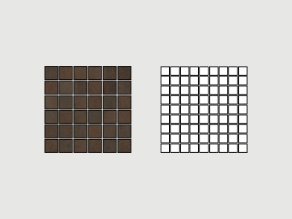 cerdomus crete mosaico spaccatella bronzo terakota cihlova mozaika podlaha steny rustikalni