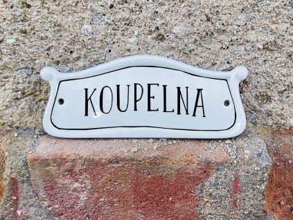 dverni stitek baroko koupelna