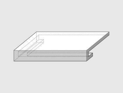 Cerdomus Crete Grandino Angolo Sx Matt R9 rohová schodovka s přesahem levá vnější 33x100 mat – barvy na výběr