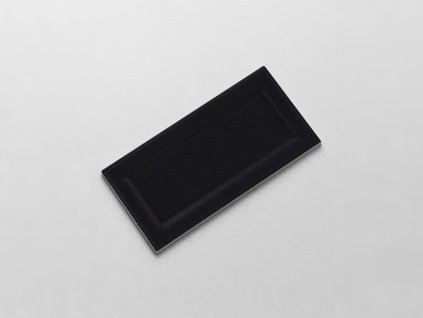 cesi reverso nero matt cerne reliefni obklady jednobarevne obdelnik 6,5x15