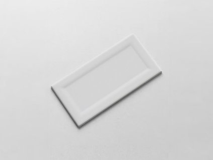 cesi reverso bianco matt bile reliefni obklady jednobarevne obdelnik 6,5x15