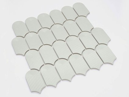 wave smokey sage blede zelena oblouk mozaika obklady mat 02