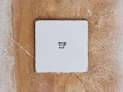 da vinci hnedy hrnecek rucne malovane obklady 15x15