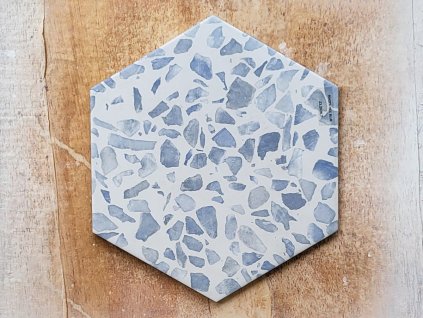 cifre riazza dlazba obklady terrazzo teraco hexagon blue 02