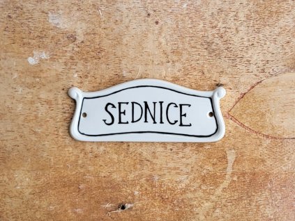 dverni stitek cedulka keramicka rucne malovana sednice