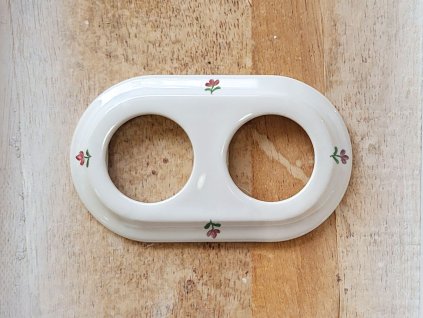 tulipany dvojramecek retro porcelanovy rucne malovany