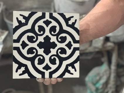 azahar black cementova dlazba 20x20 ornamentalni motiv 02