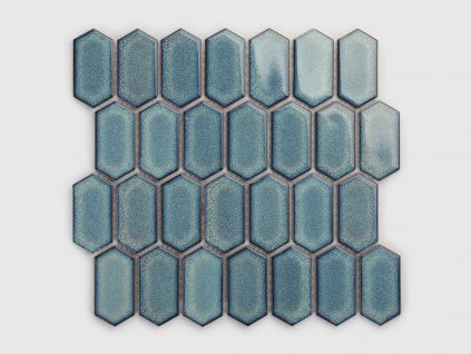 mozaika hexagon podlouhly sestiuhelnik modra morska lesk 03