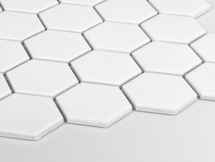raw decor mozaika hexagon bila mat