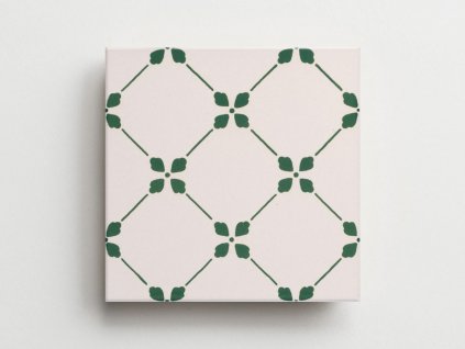 musa Quadrifoglio 675 obklady malovane sitotisk handmade 20x20 zeleny dekor