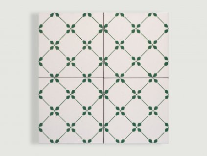 musa Quadrifoglio 675 obklady malovane sitotisk handmade 10x10 zeleny dekor