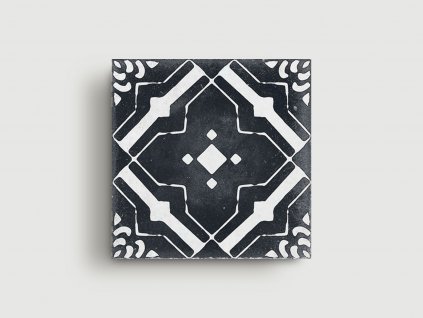 batik re style dlazba cerno bila vzorovana retro jester