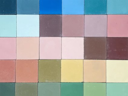 Couleur cementová jednobarevná dlažba handmade 20x20 mat | barvy na výběr