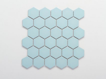 mozaika hexagon velky svetle modra mat podlaha 15