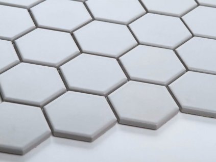 mozaika hexagon velky svetle seda mat podlaha