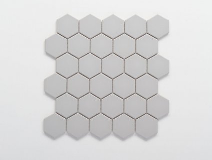 mozaika hexagon velky svetle seda mat podlaha 19