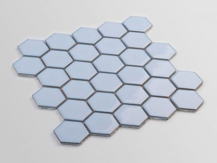 mozaika hexagon velky zvonkove modra lesk steny podlaha 08