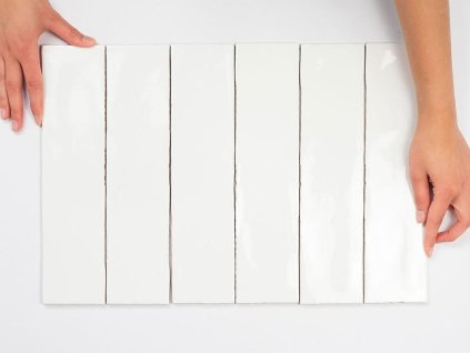 cifre colonial obdelnikove obklady jednobarevne dlouhe white lesk