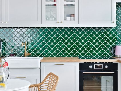 mozaika rybi supina zelena designova kuchyne koupelny 02