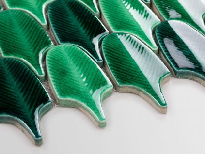 feather mozaika listy zelena luxusni 01