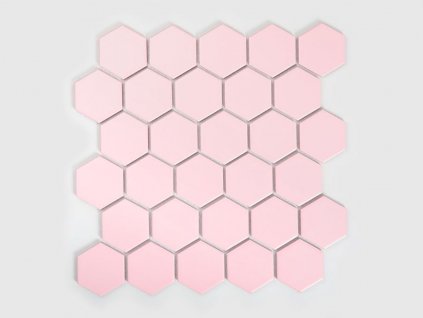 mozaika hexagon ruzova pink velky mat 20