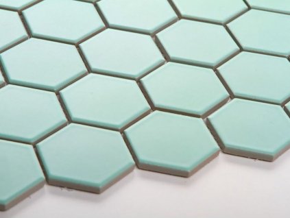 mozaika hexagon velky zelena mentolova mat 04