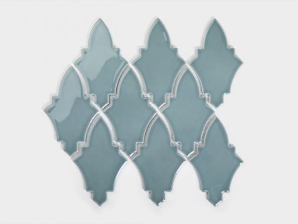 mozaika erb stit arabeska teal blue lesk 01
