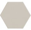 hex dlazba obklady sestiuhelnik hexagon jednobarevne bianco