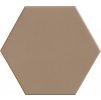 hex dlazba obklady sestiuhelnik hexagon jednobarevne tortora