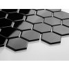 hexagon mozaika cerna lesk koupelna inspirace 03