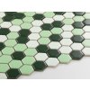 hexagon maly mozaika zeleny mix matna koupelny kuchyne 06