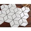 diamond mozaika kosoctverec retro white bila lesk 04