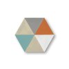 hexa triangle cementova dlazba handmade oranzovo zelena