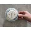 zvonek napis pomnenky keramicky porcelanovy bily malovany selsky 02