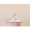 2115 B keramicky lustr lampa retro rustikalni bilo modry blu