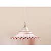 2115 B keramicky lustr lampa retro rustikalni bilo cerveny rosso