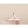 2115 B keramicky lustr lampa retro rustikalni bilo oranzovy ambra