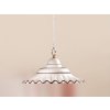2115 B keramicky lustr lampa retro rustikalni bilo hnedy