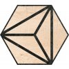 dlažba matná dekorovaná hexagonální tribeca beige 22x25