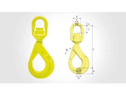 Otočný hák při zátížení, typ BKLK tr.10