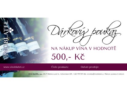 Dárkový poukaz 500 Kč