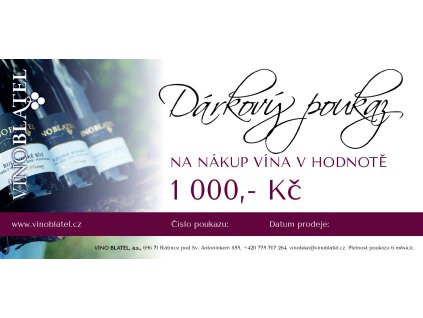 Dárkový poukaz 1000 Kč