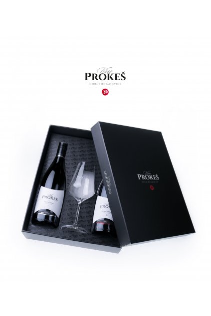 PROKES Vin DARKOVE velke 2x lahev sklenka LOGO