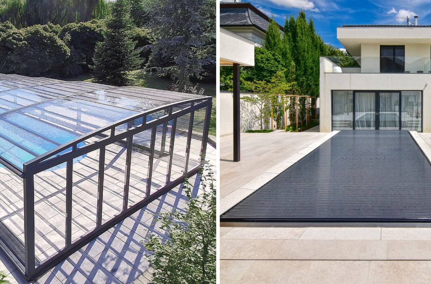 Zastřešení bazénu vs. lamelové zakrytí - Co je lepší ?