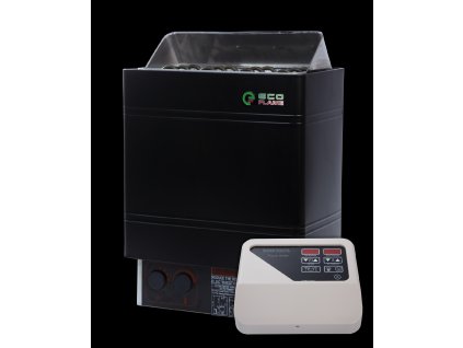 Saunová kamna elektrická EcoFlame AMC 90 D 9 kW + dálkové ovládání CON4