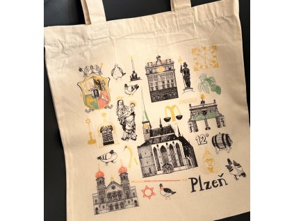 Plátěná taška Plzeňské dominanty