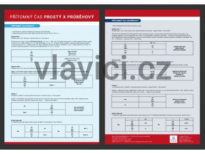 Přehledová tabulka učiva - Slovesné časy - (přítomný čas prostý a průběhový)