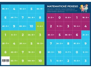 Obrázkové pexeso dělení v oboru malé násobilky A3 print