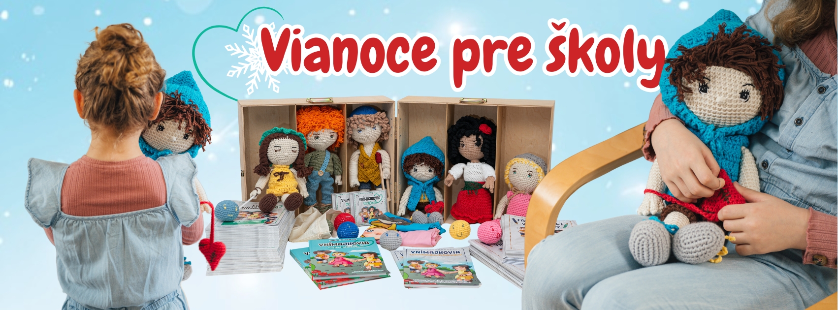 Baner ku vianočnej kampani s kufríkom a metodickými materiálmi